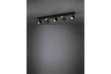 LED-spotlight Eglo Cartagena Svart/Trä 5 Lampor - 5 Lampor - Belysning - Lampor & belysning inomhus - Hall lampa