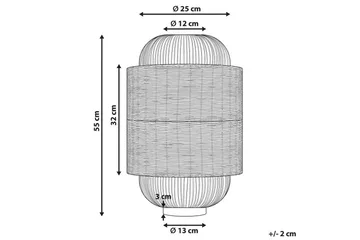 Leftyr Bordslampa 55 cm E27 - Svart/Natur - Belysning - Lampor & belysning inomhus - Bordslampa