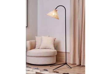 Levanze Golvlampa 148 cm - Svart/Natur - Belysning - Lampor & belysning inomhus - Golvlampa