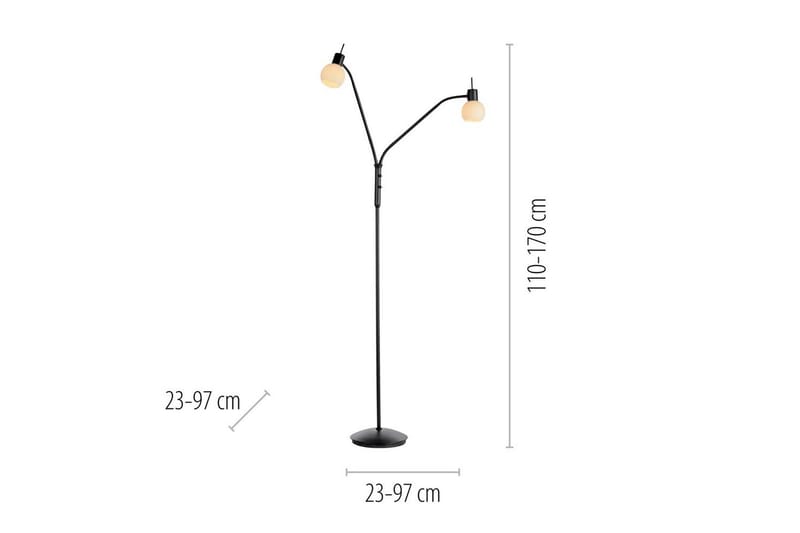 Loki Just Light Golvlampa - Black - Belysning - Lampor & belysning inomhus - Golvlampa