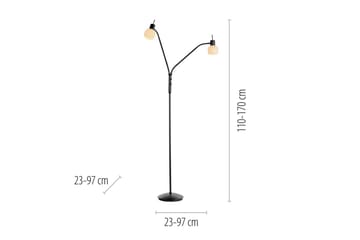 Loki Just Light Golvlampa - Black - Belysning - Lampor & belysning inomhus - Golvlampa