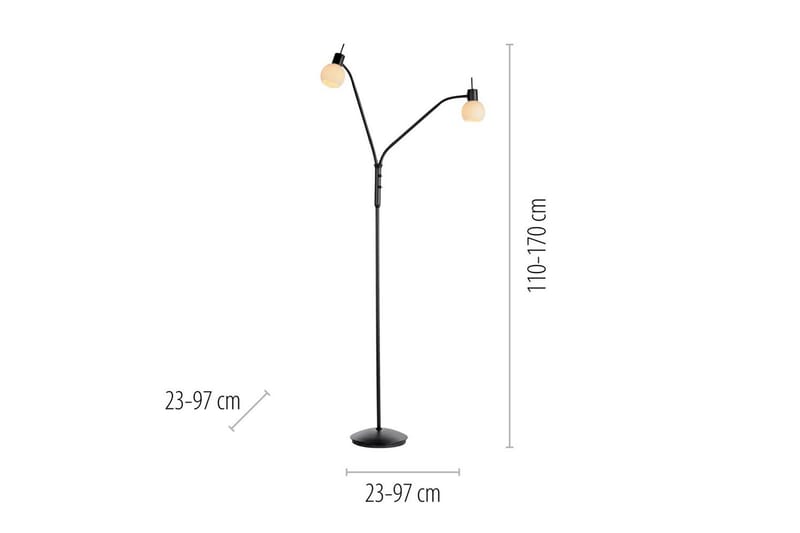 Loki Just Light Golvlampa - Black - Belysning - Lampor & belysning inomhus - Golvlampa