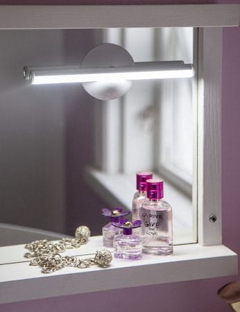 LED-lampa Functional Make Up Light 21 cm Uppladdningsbar 3-stegsdimring - Silver - Belysning - Glödlampor & ljuskällor - LED belysning