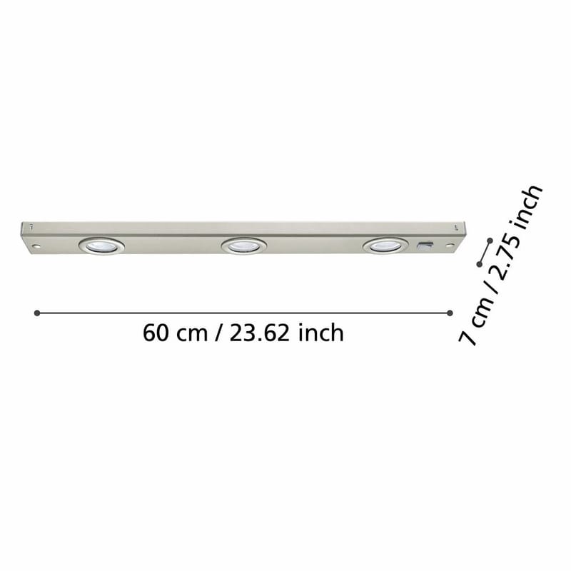 Skåplampa Kob - Matt nickel - Belysning - Lampor & belysning inomhus - Möbelbelysning & integrerad belysning - Skåpbelysning & bänkbelysning