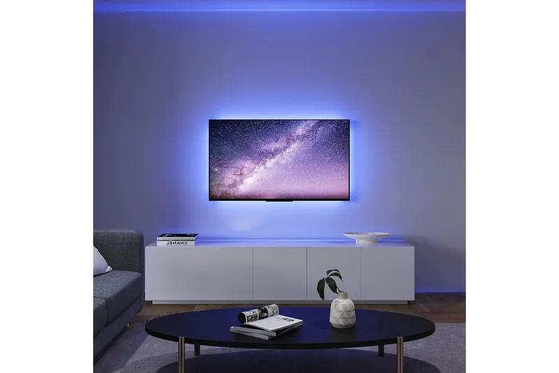 Screen LED-stripe för 51” skärm 3 m svart RGB - Svart - Belysning - Lampor & belysning inomhus - Möbelbelysning & integrerad belysning - Trappbelysning