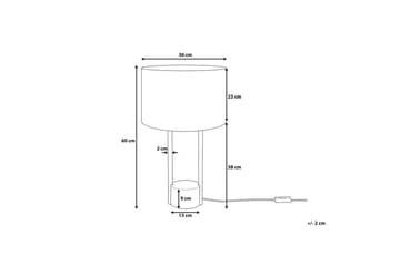 Madrica Bordslampa 60 cm E27 - Vit/Svart/Grå - Belysning - Lampor & belysning inomhus - Bordslampa