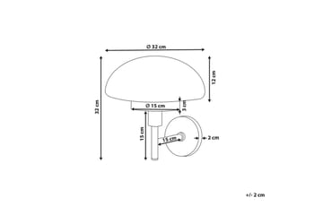 Maltiba Vägglampa E27 - Guld/Vit - Belysning - Lampor & belysning inomhus - Vägglampa - Väggarmatur