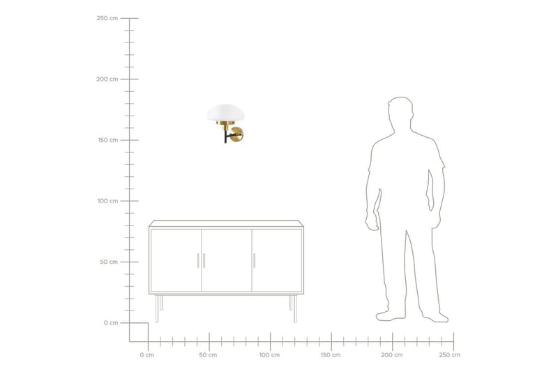 Maltiba Vägglampa E27 - Guld/Vit - Belysning - Lampor & belysning inomhus - Vägglampa - Väggarmatur