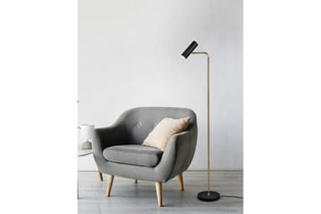 Marley Golvlampa GU10 mattmässing/ mattsvart - Mässing/Matt svart - Belysning - Lampor & belysning inomhus - Golvlampa