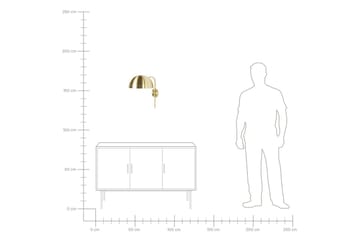 Meganisi Vägglampa E27 - Guld - Belysning - Lampor & belysning inomhus - Vägglampa - Väggarmatur