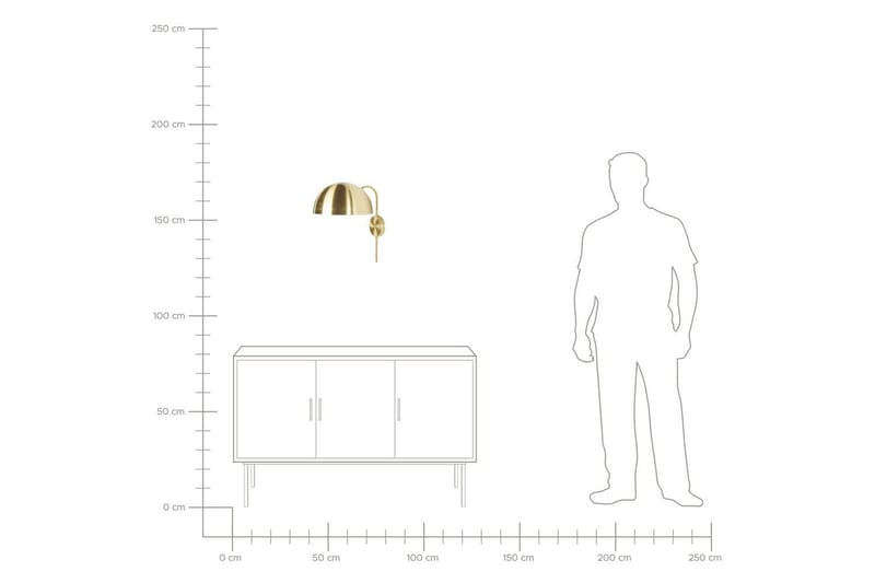 Meganisi Vägglampa E27 - Guld - Belysning - Lampor & belysning inomhus - Vägglampa - Väggarmatur