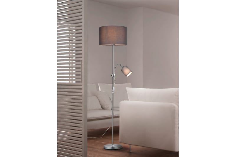 Owen golvlampa E27+E14 grå - Grå - Belysning - Lampor & belysning inomhus - Golvlampa
