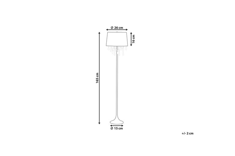 Pianose Golvlampa 165 cm - Silver/Vit - Belysning - Lampor & belysning inomhus - Golvlampa