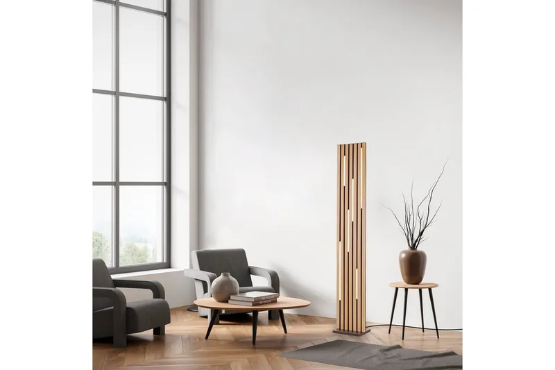 Q-Akustik Paul Neuhaus Golvlampa - Wood - Belysning - Lampor & belysning inomhus - Golvlampa