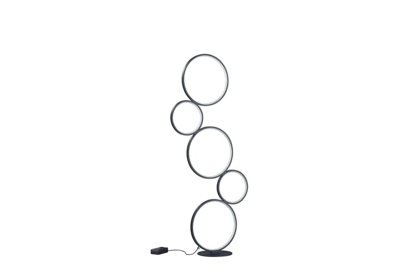 Rondo LED Golvlampa mattsvart, Matt svart
