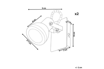 Santokari Spotlight 2 st GU10 - Vit/Svart - Belysning - Lampor & belysning inomhus - Hall lampa