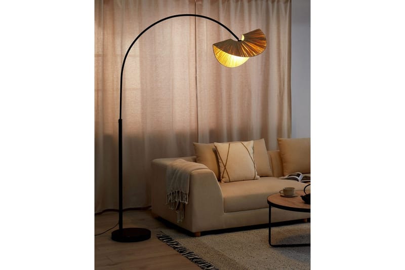 Santover Golvlampa 189 cm - Svart/Natur - Belysning - Lampor & belysning inomhus - Golvlampa