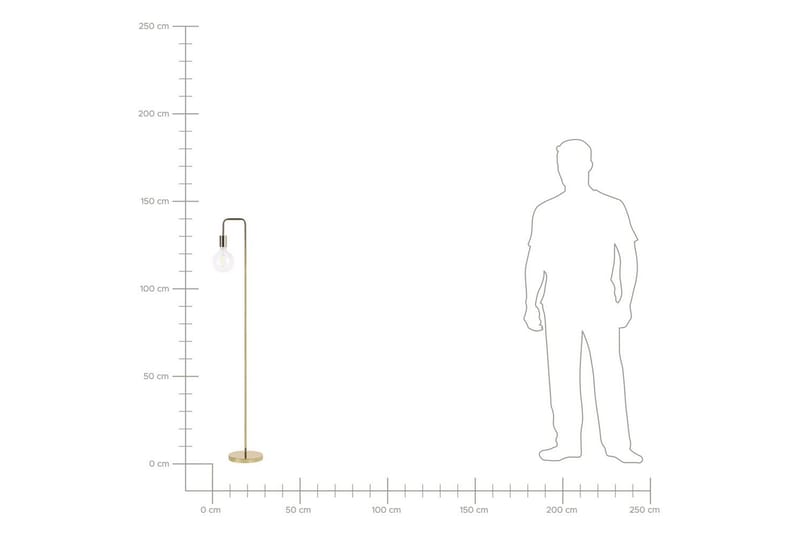 Savenay Golvlampa 140 cm - Guld - Belysning - Lampor & belysning inomhus - Golvlampa