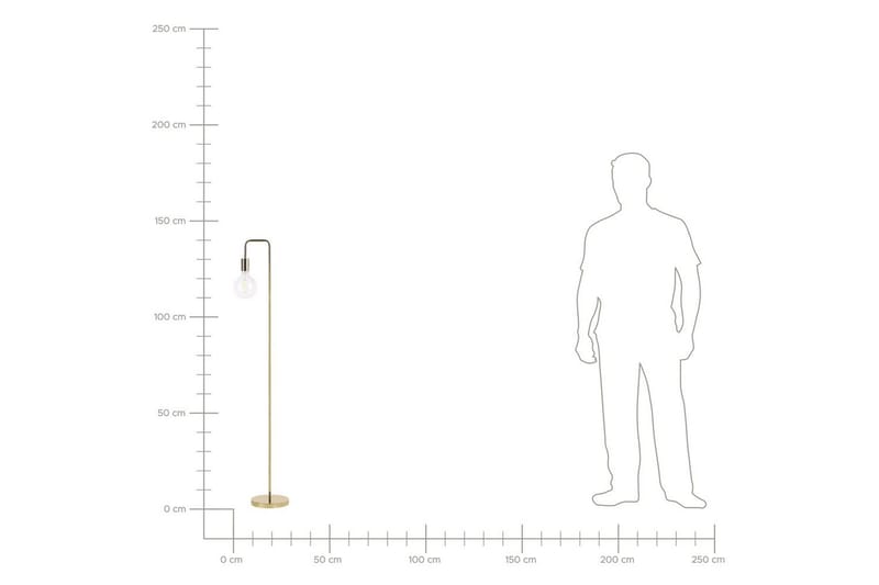 Savenay Golvlampa 140 cm - Guld - Belysning - Lampor & belysning inomhus - Golvlampa