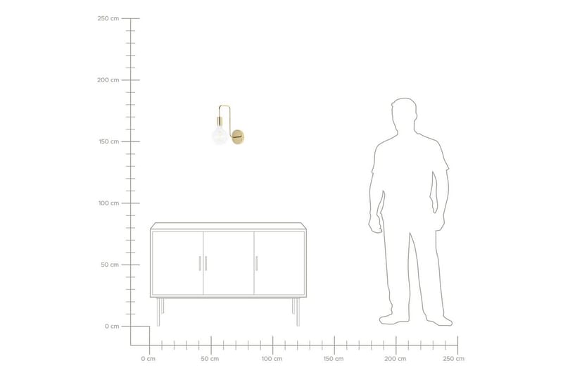 Savenay Vägglampa E27 - Guld - Belysning - Lampor & belysning inomhus - Vägglampa - Väggarmatur