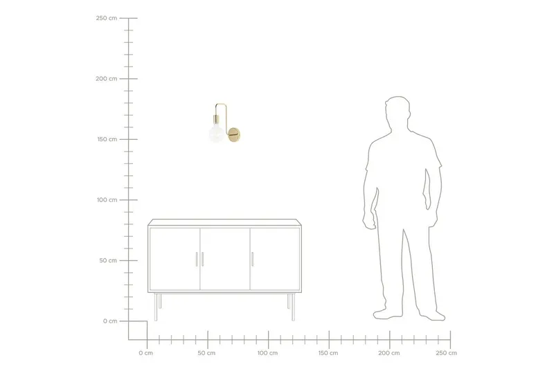 Savenay Vägglampa E27 - Guld - Belysning - Lampor & belysning inomhus - Vägglampa - Väggarmatur