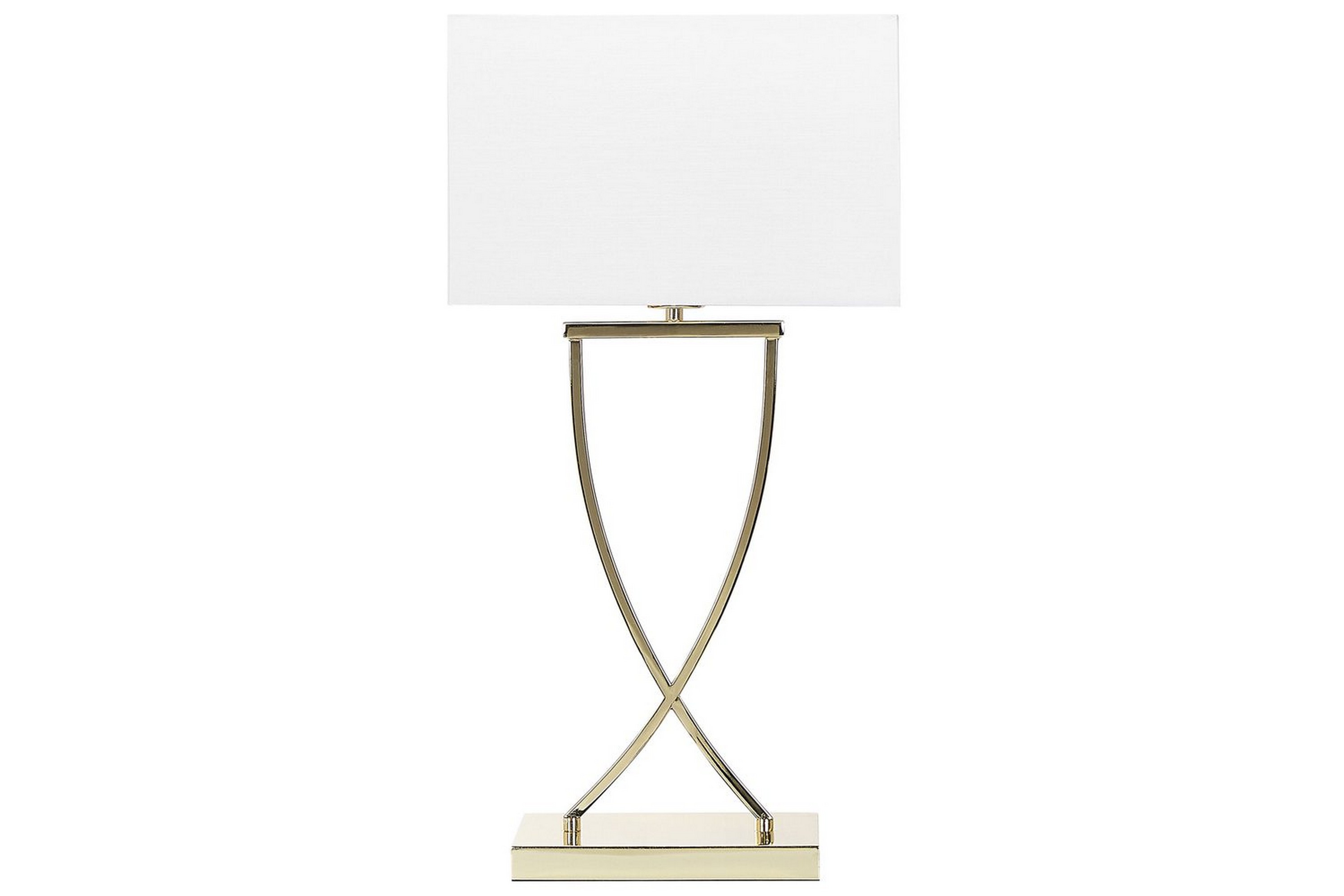 sirene bordslampa 62 cm e27 - mässing/vit