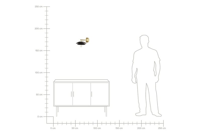 Solab Vägglampa E27 - Svart/Guld - Belysning - Lampor & belysning inomhus - Vägglampa - Väggarmatur