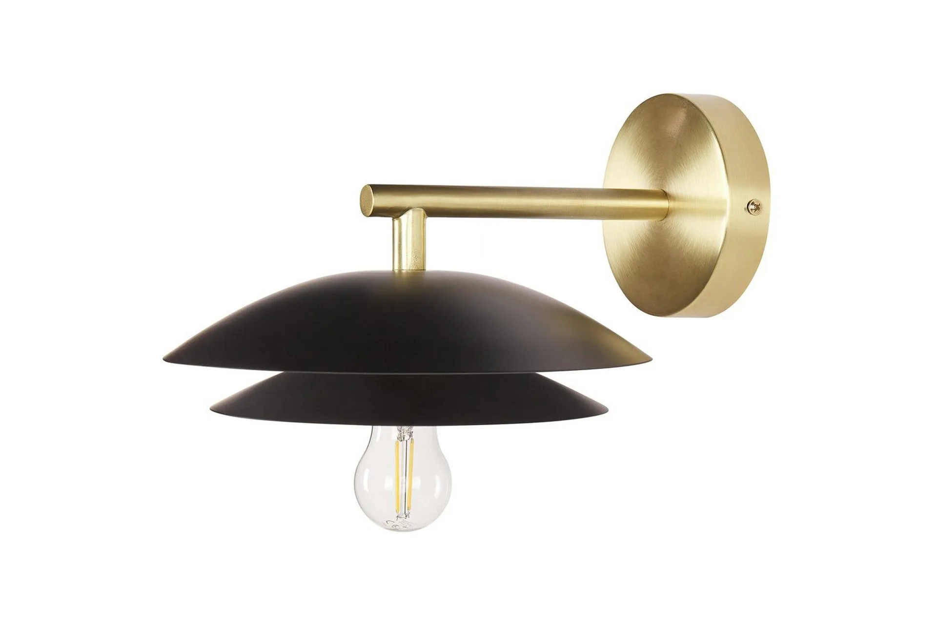 Solab Vägglampa E27 - Svart/Guld