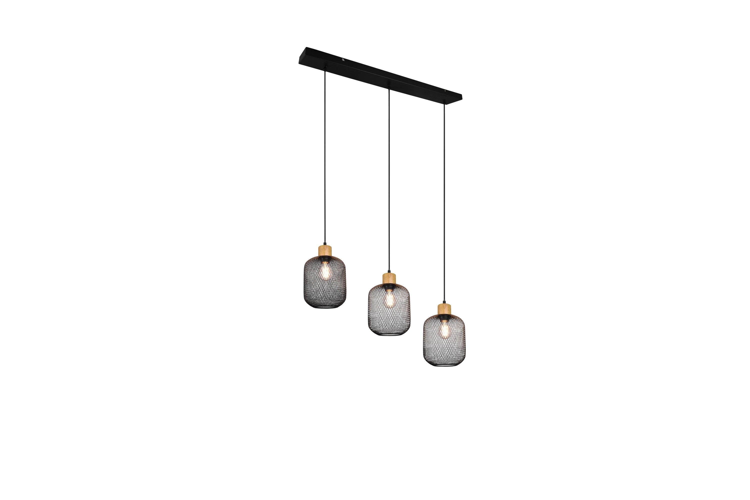 Calimero taklampa 3L E27 mattsvart Matt svart