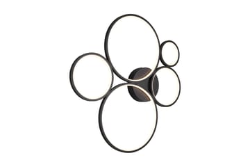 Rondo LED Plafond mattsvart 5L - Matt svart - Belysning - Lampor & belysning inomhus - Sovrumslampa - Taklampa sovrum