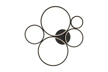 Rondo LED Plafond mattsvart 5L - Matt svart - Belysning - Lampor & belysning inomhus - Sovrumslampa - Taklampa sovrum