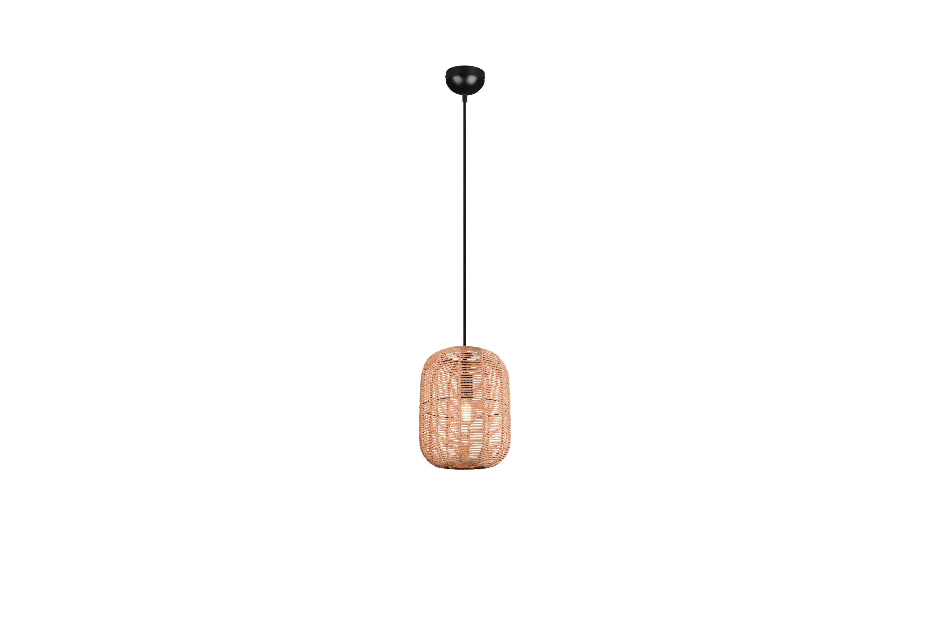 Runa taklampa E27 25cm mattsvart/rotting Natur/Matt svart