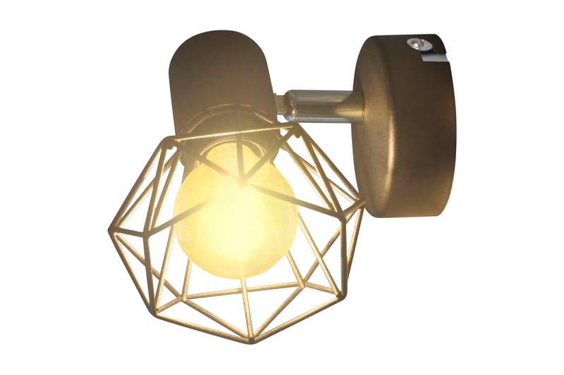 2 Vägglampor i industri-design med LED-glödlampor svart - Svart - Väggarmatur - Sänglampa vägg - Vägglampa