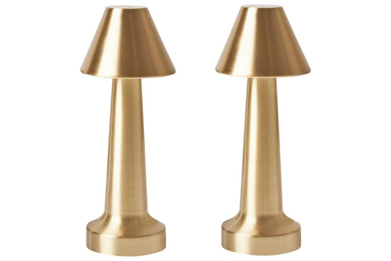 Adasi LED Bordslampa 2 st 24 cm - Guld - Belysning - Lampor & belysning inomhus - Sovrumslampa - Sänglampa - Sängbordslampa