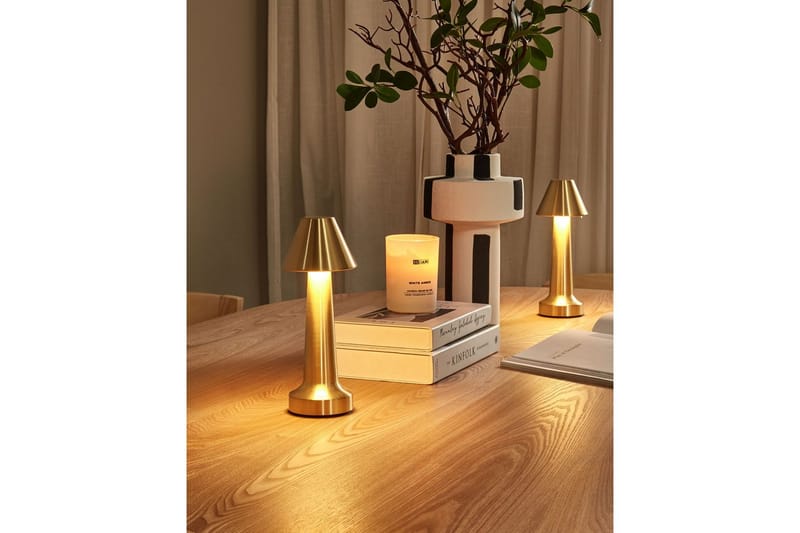 Adasi LED Bordslampa 2 st 24 cm - Guld - Belysning - Lampor & belysning inomhus - Sovrumslampa - Sänglampa - Sängbordslampa