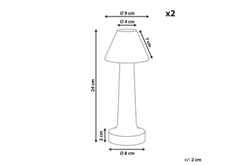 Adasi LED Bordslampa 2 st 24 cm - Svart - Belysning - Lampor & belysning inomhus - Sovrumslampa - Sänglampa - Sängbordslampa