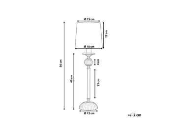 Ardeena Bordslampa 56 cm E14 - Silver/Svart - Belysning - Lampor & belysning inomhus - Sovrumslampa - Sänglampa - Sängbordslampa