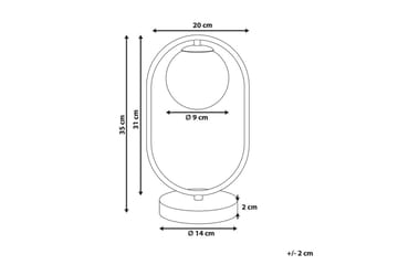 Aspronisi Bordslampa 35 cm G9 - Guld - Belysning - Lampor & belysning inomhus - Sovrumslampa - Sänglampa - Sängbordslampa