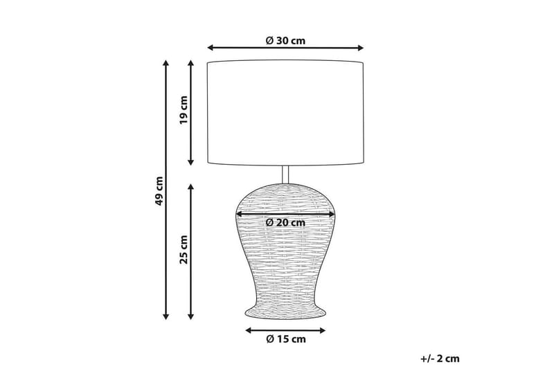 Astroni Bordslampa 49 cm E27 - Natur/Off White - Belysning - Lampor & belysning inomhus - Sovrumslampa - Sänglampa - Sängbordslampa