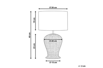 Astroni Bordslampa 49 cm E27 - Natur/Off White - Belysning - Lampor & belysning inomhus - Sovrumslampa - Sänglampa - Sängbordslampa