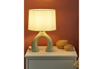 Avsaki Bordslampa 43 cm E27 - Ljusgrön/Vit - Belysning - Lampor & belysning inomhus - Sovrumslampa - Sänglampa - Sängbordslampa
