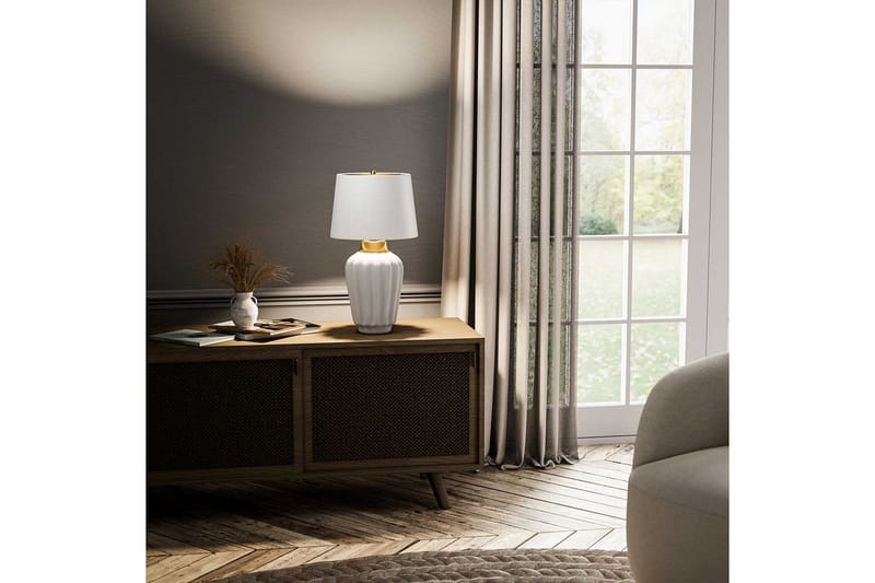 Bexley Quintiesse Bordslampa - White||Brass - Belysning - Lampor & belysning inomhus - Sovrumslampa - Sänglampa - Sängbordslampa