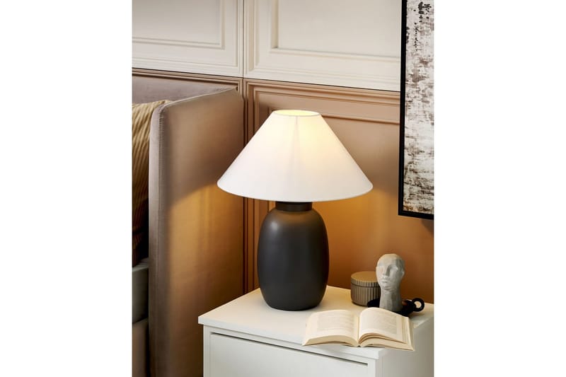 Bomila Bordslampa 52 cm E27 - Svart/Vit - Belysning - Lampor & belysning inomhus - Sovrumslampa - Sänglampa - Sängbordslampa