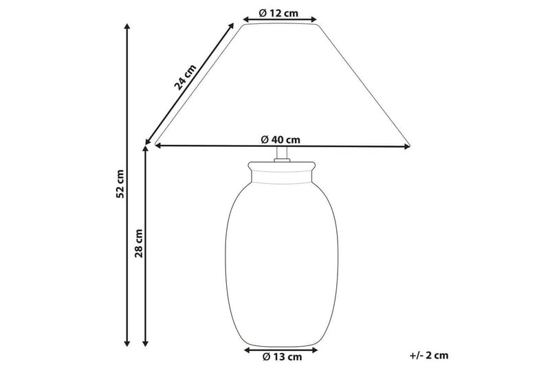 Bomila Bordslampa 52 cm E27 - Svart/Vit - Belysning - Lampor & belysning inomhus - Sovrumslampa - Sänglampa - Sängbordslampa