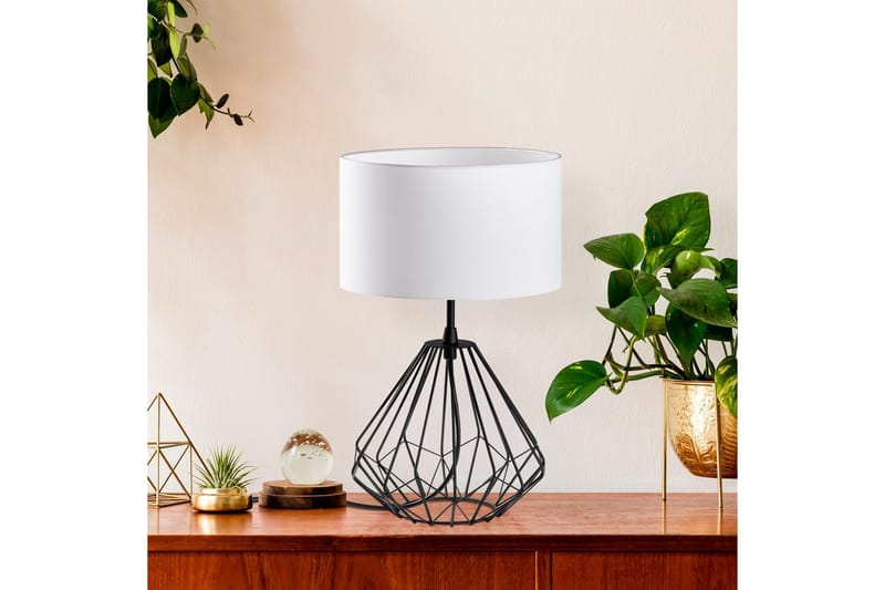 Bordslampa Almasi Vit / Svart - Vit / Svart - Belysning - Lampor & belysning inomhus - Sovrumslampa - Sänglampa - Sängbordslampa