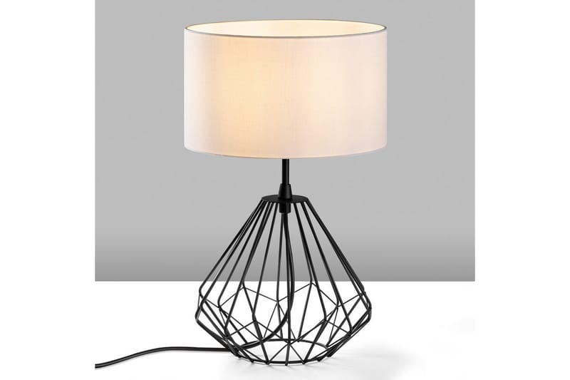 Bordslampa Almasi Vit / Svart - Vit / Svart - Belysning - Lampor & belysning inomhus - Sovrumslampa - Sänglampa - Sängbordslampa