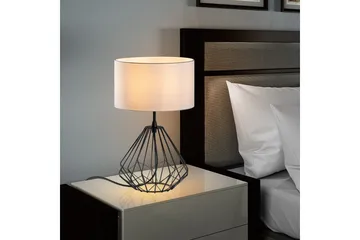 Bordslampa Almasi Vit / Svart - Vit / Svart - Belysning - Lampor & belysning inomhus - Sovrumslampa - Sänglampa - Sängbordslampa