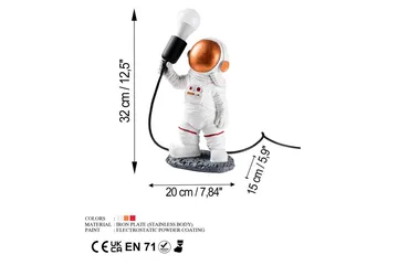 Bordslampa Anroth Flerfärgad - 20 x 15 x 32 cm - Belysning - Lampor & belysning inomhus - Sovrumslampa - Sänglampa - Sängbordslampa