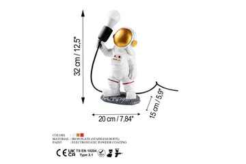 Bordslampa Anroth Flerfärgad - 30 x 15 x 32 cm - Belysning - Lampor & belysning inomhus - Sovrumslampa - Sänglampa - Sängbordslampa