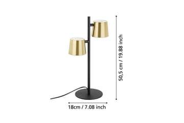 Bordslampa Eglo Altamira Svart/Mässing - Belysning - Lampor & belysning inomhus - Sovrumslampa - Sänglampa - Sängbordslampa